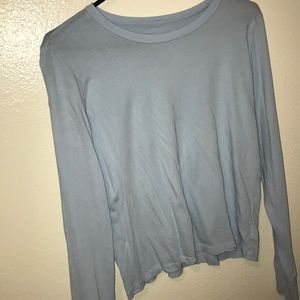 Long sleeve baby blue tee